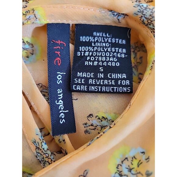 Fire Los Angeles Skull Floral Dress Fiary Goth Indie Alt Twee Indie‎ Size S - Picture 6 of 11